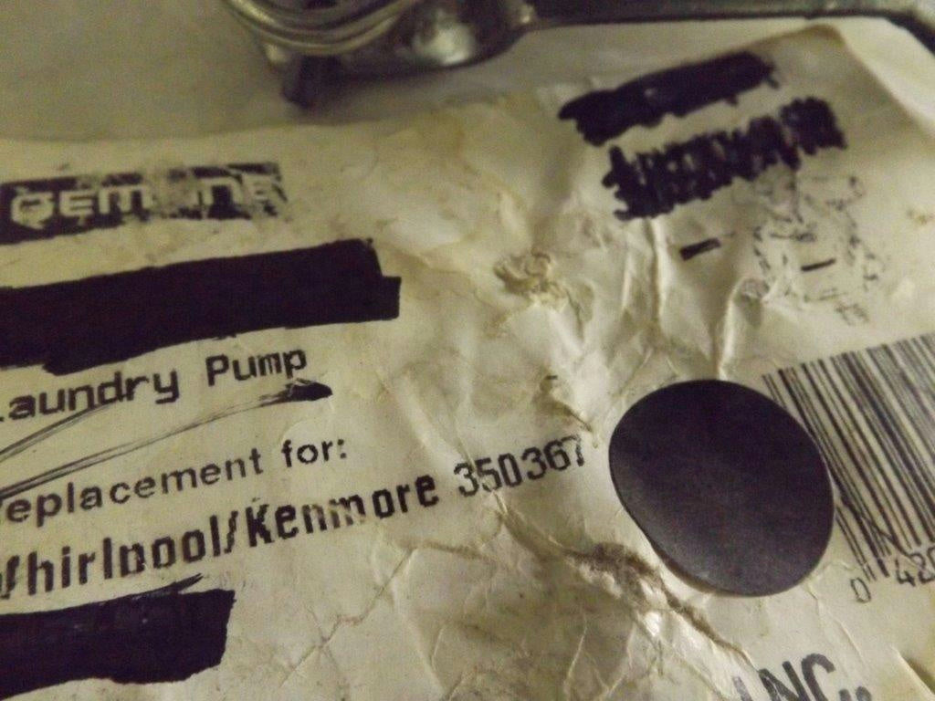 GEMLINE NON-OEM WASHER 350367 LAUNDRY PUMP NEW GEMLINE NON-OEM WASHER 350367 LAUNDRY PUMP NEW